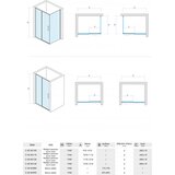 Copen Stakleni paravan CONCEPT ATLAS BLACK 140x195cm tonirano staklo 6mm crni mat ram (C-02-B4140) | ePonuda.com