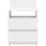  Noćni ormarići 2 kom s 2 ladice bijeli 40x33x60 cm | Shoptok.si