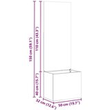  Vrtna sadilica s Dekorativnom Pločom Crna 50 x 140 cm | shoptok.hr