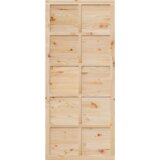 vidaXL Hlevska vrata Rjava 80 x 210 cm Trdna borovina | Shoptok.si
