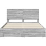  Konstrukcija postelje Siva Sonoma 160 x 200 cm Konstruiran les, (5000103560) | Shoptok.si