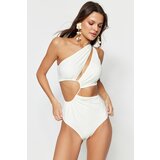 Trendyol Swimsuit - Ecru - Plain Cene