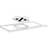 Keramička ploča za kuhanje s 5 plamenika 77 cm 8500 W | shoptok.hr