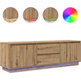TV ormarić s LED svjetlima artisan hrast 160,5x41x50 cm | shoptok.hr