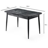  Ay - 1182 Anthracite Extendable Dining Table | ePonuda.com
