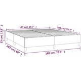  Za krevet s oprugama sivi 180x200 cm od umjetne kože | shoptok.hr