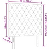  LED vzglavje z LED lučmi Diamantni Temno modra 90 cm Žamet, (5000043993) | Shoptok.si