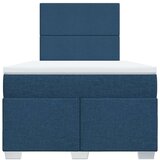 vidaXL Krevet s oprugama i madracem plavi 120 x 190 cm od tkanine | shoptok.hr