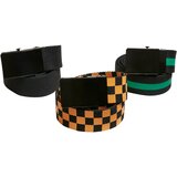Urban Classics Accessoires belts trio kids black/bodegagreen/magicmango Cene'.'