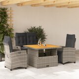vidaXL 4-dijelna vrtna garnitura od poliratana s jastucima siva | shoptok.hr