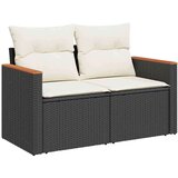 vidaXL 10-dijelni set vrtnih sofa s jastucima crni poliratana bagrem | shoptok.hr