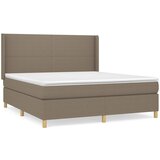 vidaXL Krevet s oprugama i madracem smeđesivi 160x200 cm tkanina Cijene