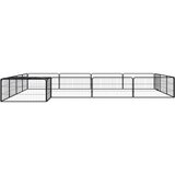  Ograda za pse s 16 panela crna 100 x 50 cm čelik obložen prahom | Eponuda.ba