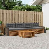  Set vanjskih sofa 5 kom. Prirodna i antracit | shoptok.hr