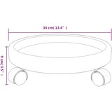 Kolica za biljke s kotačima siva 2 kom promjer 34 cm 35 kg | shoptok.hr
