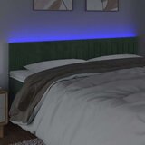  LED posteljno vzglavje temno zeleno 180x5x78/88 cm žamet, (20954486) | Shoptok.si