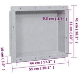  Niša za tuš mat siva 41 x 51 x 10 cm | shoptok.hr