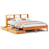  Krevet s regalom za knjige bez madraca 150x200 cm od borovine | shoptok.hr