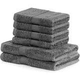 set s 2 tamno siva velika ručnika i 4 mala ručnika Bamby Charcoal