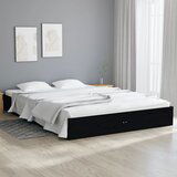 The Living Store Posteljni okvir črn iz trdnega lesa 150x200 cm - Posteljni Okvir, (21524922) | Shoptok.si
