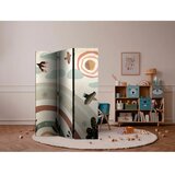  Paravan - Sun Above the Rainbow - Birds in Subdued Colors Flying Among Clouds Above a Rainbow and Vegetation on a Light Beige Ba | shoptok.hr
