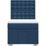  Krevet s oprugama i madracem plavi 100 x 200 cm od tkanine | shoptok.hr