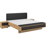 Rauch Möbel posteljna garnitura 180 cm x 200 cm , tekstil, leseni material črna, hrast artisan Cene