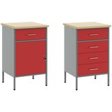  Set radnih ormarića s ladicama s policom 5 kom. Crvena | shoptok.hr