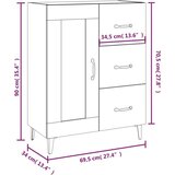  Komoda boja hrasta sonome 69 5x34x90 cm od konstruiranog drva | shoptok.hr