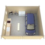 Male kuće GARAŽA 70-D 595 × 530 cm sa šindrom | shoptok.hr