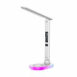 Manta LED stolna svjetiljka, budilica, bežični punjač, LED RGB, temp, HW-LAMP03 | shoptok.hr
