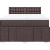  Krevet s oprugama i madracem tamnosmeđi 140 x 190 cm od tkanine | shoptok.hr