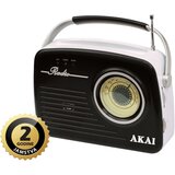 Akai radio FM, AM, analogna skala, USB, SD, crni APR-11BLACK | shoptok.hr