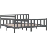 Za krevet od masivnog drva sivi 200 x 200 cm | shoptok.hr