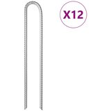  Klinovi za šator U-oblika 12 kom 37 cm Ø 10 mm pocinčani čelik | shoptok.hr
