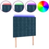  LED uzglavlje tamnoplavo 80x5x118/128 cm baršunasto | shoptok.hr