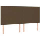  The Living Store Posteljno vzglavje 4 kosa temno rjav 90x5x78/88 cm blago - Vzglavje, (21453735) | Shoptok.si