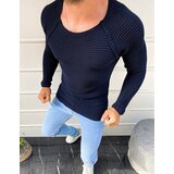 DStreet Sweter męski wkładany przez głowę granatowy