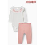 CA komplet za bebe, Trodelni, Belo-roze Cene