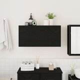  Kupaonski zidni ormarić crni 80x25x40 cm izrađeno drvo | shoptok.hr