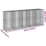  Gabionska košara s poklopcem 500x100x200 cm pocinčano željezo | shoptok.hr