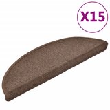  Prostirke za stepenice 15 kom 56x17x3 cm boje kave, poluokrugle | Shoptok.si