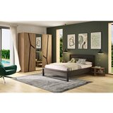 MID.YOU POSTELJA 160 cm x 200 cm , leseni material temni hrast | Shoptok.si