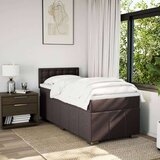 vidaXL Box spring postelja z vzmetnico temno rjava 80x200 cm blago, (21306607) | Shoptok.si