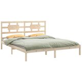  Posteljni okvir iz trdnega lesa 200x200 cm, (20685015) | Shoptok.si