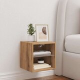 vidaXL TV zidni ormarić s LED svjetlima Artisan hrast 30x28,5x30 cm | shoptok.hr