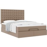 vidaXL Okvir kreveta s madracem cappuccina 140x200cm umjetna koža - cappucino 140 x 200 cm | shoptok.hr