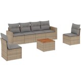  7-dijelni set vrtnih sofa od poliratana s jastucima bež | shoptok.hr