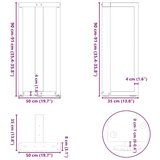  Noge barski stol T-oblika 2 kom 50x35x(90-91) cm čelik | shoptok.hr