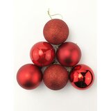 Home deco plastična kuglica/ crvena 8 cm 24 kom | shoptok.hr